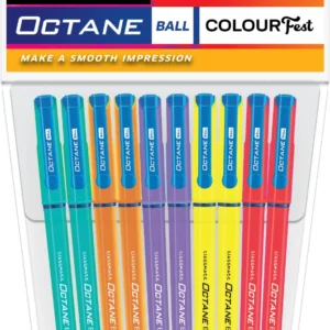 ITC Classmate Octane Ball, now available in Colour Fest Series comes in 5 attractive body color pens with a two times longer writing experience.