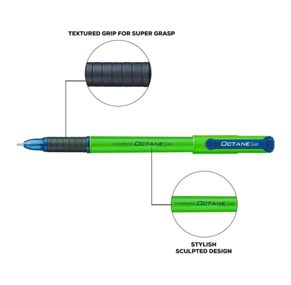 Classmate Octane Gel Pen- Neon- Blue Pack of 10