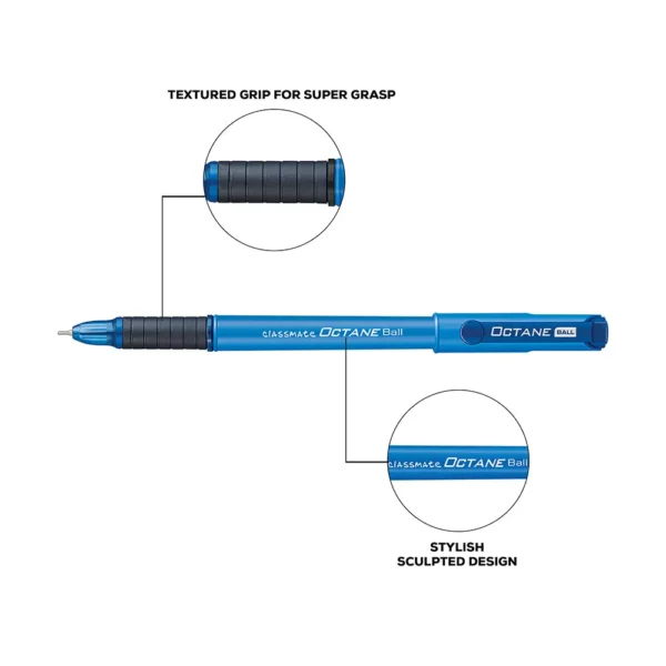 Classmate Octane Ball Pen- Blue (Pack of 5)