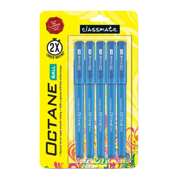 Classmate Octane Ball Pen- Blue (Pack of 5)