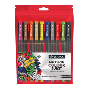 Classmate Octane Gel Colour Burst- Multicolour (Pack of 10)