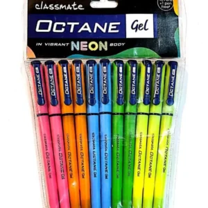 Classmate Octane Gel Pen- Neon- Blue Pack of 10